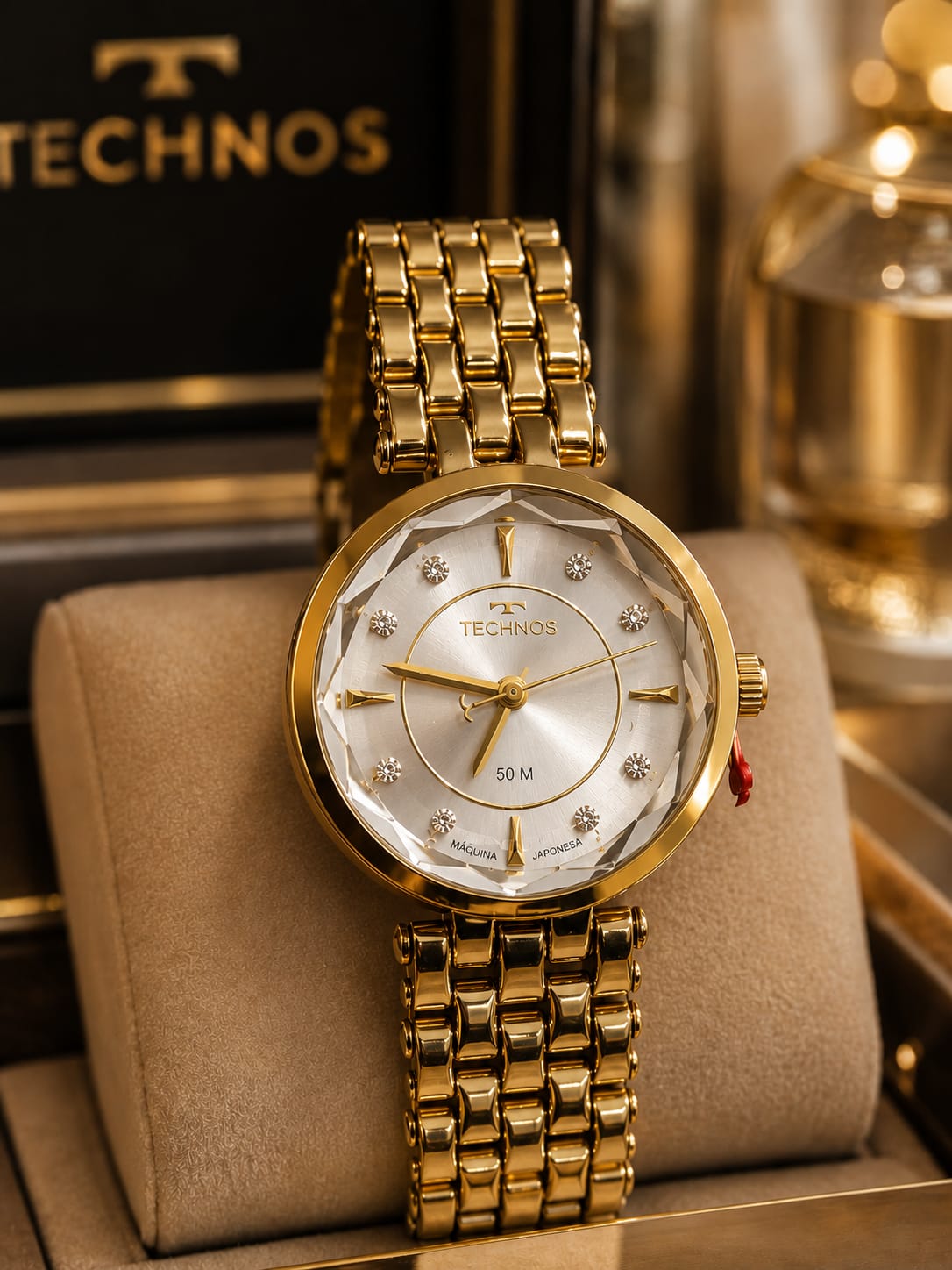 Relógio Technos feminino dourado
