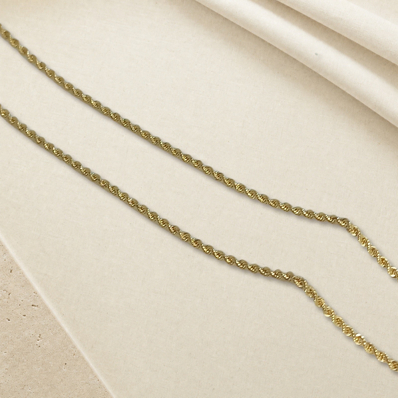 Cordão baiano rope — ouro 18k