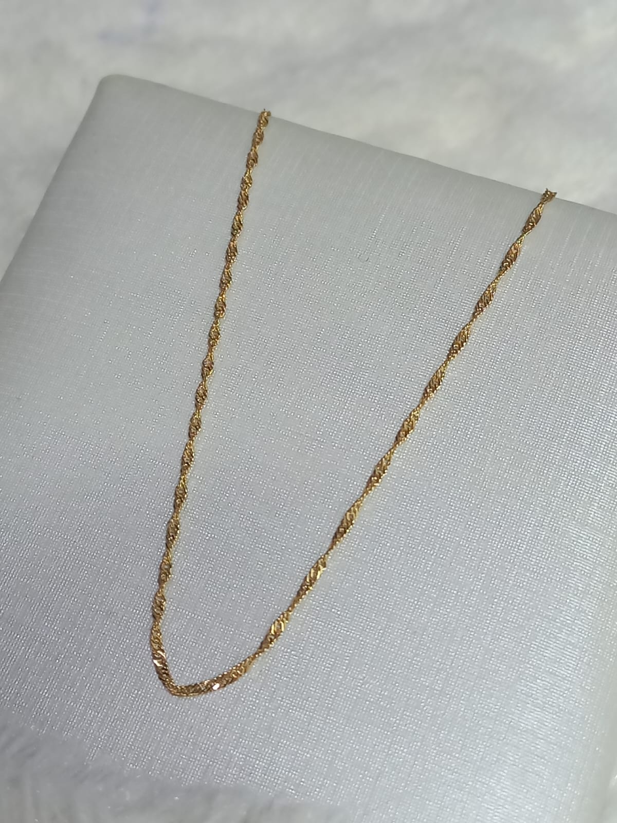 Corrente Elo Singapura - Ouro 18k
