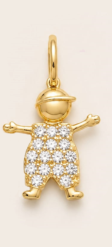 Pingente Boneco (Menino) Ouro 18k