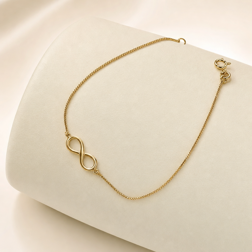 Pulseira infinito — ouro 18k