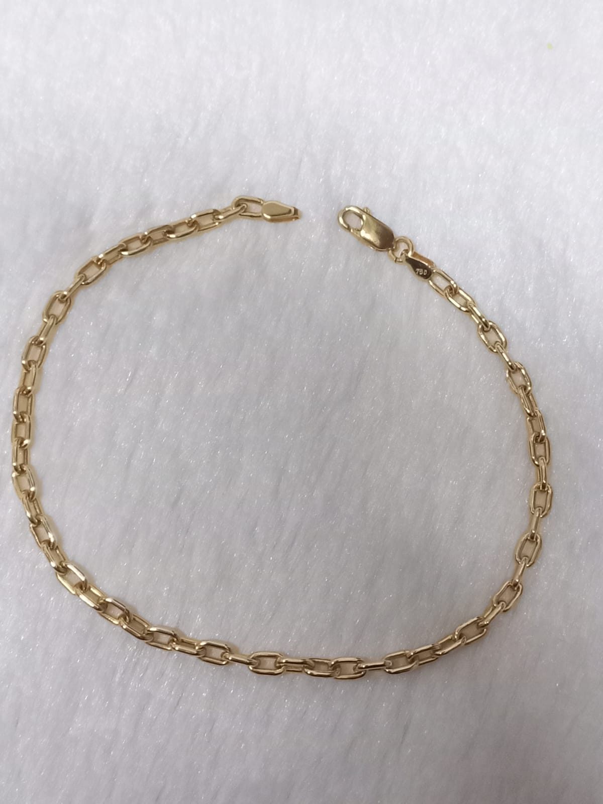 Pulseira elo cadeado — ouro 18k