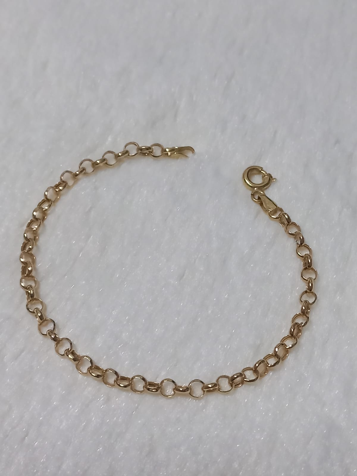 Pulseira elo português — ouro 18k